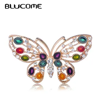 Blucome Fashion Beautiful Butterfly Shape Brooch Colorful Crystal Girl Women Banquet Party Dress Accessories Collar Hat Pins
Blucome Fashion Beautiful Butterfly Shape Brooch Colorful Crystal Girl Women Banquet Party Dress Accessories Collar Hat Pins