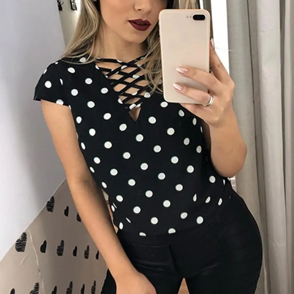 Womens Shirts Sexy V-Neck Tunic Top Casual Slim Short Sleeve Chiffon For Women 2019
Womens Shirts Sexy V-Neck Tunic Top Casual Slim Short Sleeve Chiffon For Women 2019