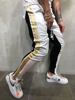 Men's stitching color muscle fitness feet pants tether casual gym breathable trousers hip hop Marvel color fitness pants
Men's stitching color muscle fitness feet pants tether casual gym breathable trousers hip hop Marvel color fitness pants