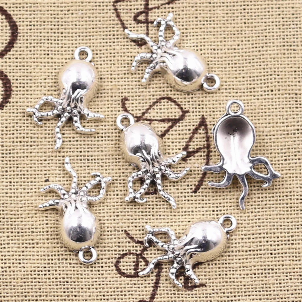 8pcs Charms octopus 21x15mm Antique Silver Plated Pendants Making DIY Handmade Tibetan Silver Finding Jewelry
8pcs Charms octopus 21x15mm Antique Silver Plated Pendants Making DIY Handmade Tibetan Silver Finding Jewelry