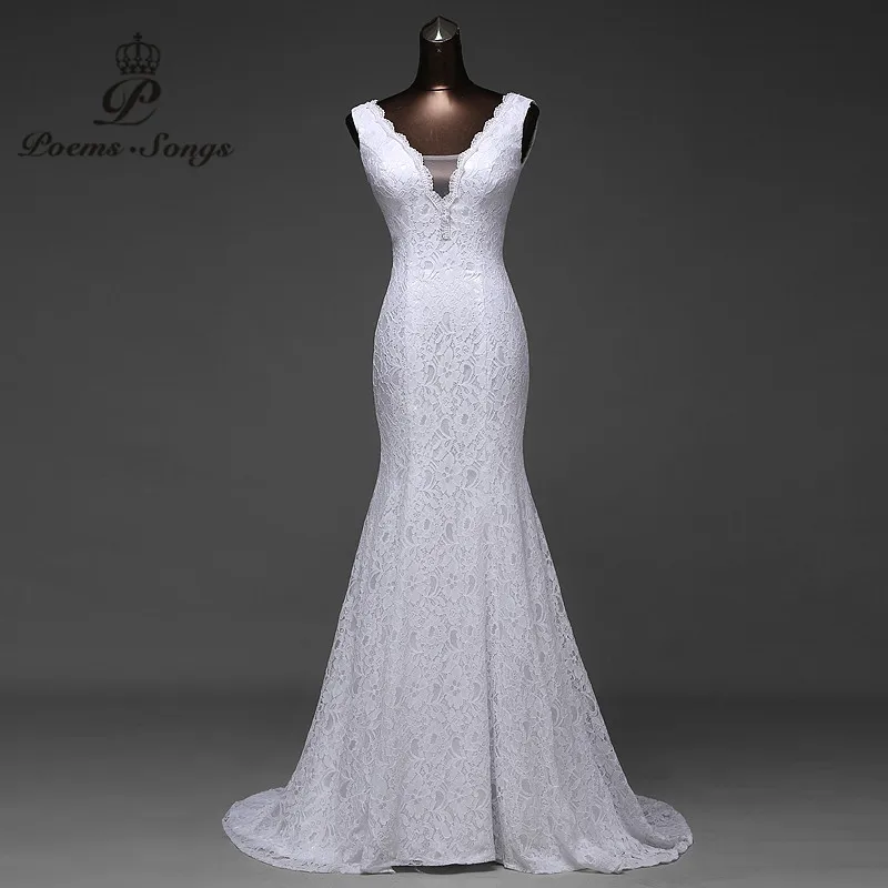 Free shipping very beautiful lace Sexy romantic mermaid wedding dress backless vestidos de noiva robe de mariage ball gowns
Free shipping very beautiful lace Sexy romantic mermaid wedding dress backless vestidos de noiva robe de mariage ball gowns