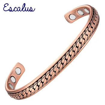 Escalus Powerful Magnetic Bangle For Women Vintage Round Antique Copper Bio Health Healing Charm Men Bracelets Jewelry
Escalus Powerful Magnetic Bangle For Women Vintage Round Antique Copper Bio Health Healing Charm Men Bracelets Jewelry