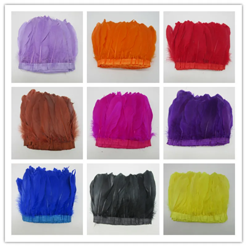 Goose Feather Trims 1 Yards/Lot Dyed Geese Feather Ribbons/15-20cm Fringes Goose Feather Cloth Belt DIY decorative 20 Color
Goose Feather Trims 1 Yards/Lot Dyed Geese Feather Ribbons/15-20cm Fringes Goose Feather Cloth Belt DIY decorative 20 Color