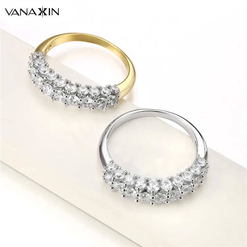VANAXIN CZ Rhinestone Wedding Rings for Women Cubic Zirconia Men Jewellery Gold Jewelry Engagement Ring AAA High Qaulity Rings
VANAXIN CZ Rhinestone Wedding Rings for Women Cubic Zirconia Men Jewellery Gold Jewelry Engagement Ring AAA High Qaulity Rings
