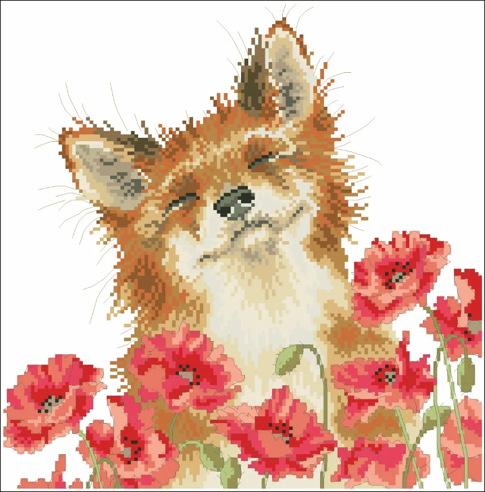 Needlework 14CT 16CT 18CT Cross Stitch, DIY Count Cross Stitch, Embroidery Set, Fox and flower 
Needlework 14CT 16CT 18CT Cross Stitch, DIY Count Cross Stitch, Embroidery Set, Fox and flower