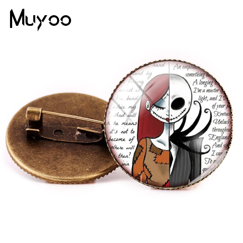 DISNEY JACK SKELLINGTON SALLY NIGHTMARE BEFORE CHRISTMAS BUTTON PIN