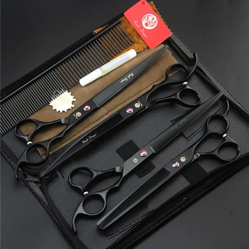 Professional Pet Dog Grooming Scissors 8.0 inch Cutting & Thinning & Curved Shears Japan 440C Pet Scissors & Steel Comb 5Pcs/Set
Professional Pet Dog Grooming Scissors 8.0 inch Cutting & Thinning & Curved Shears Japan 440C Pet Scissors & Steel Comb 5Pcs/Set