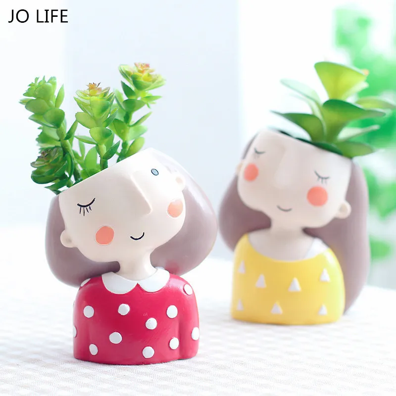 JO LIFE Home Garden Mini Cartoon Bonsai Ornaments Cute Girl Flower Planter Succulent Plant Pot
JO LIFE Home Garden Mini Cartoon Bonsai Ornaments Cute Girl Flower Planter Succulent Plant Pot