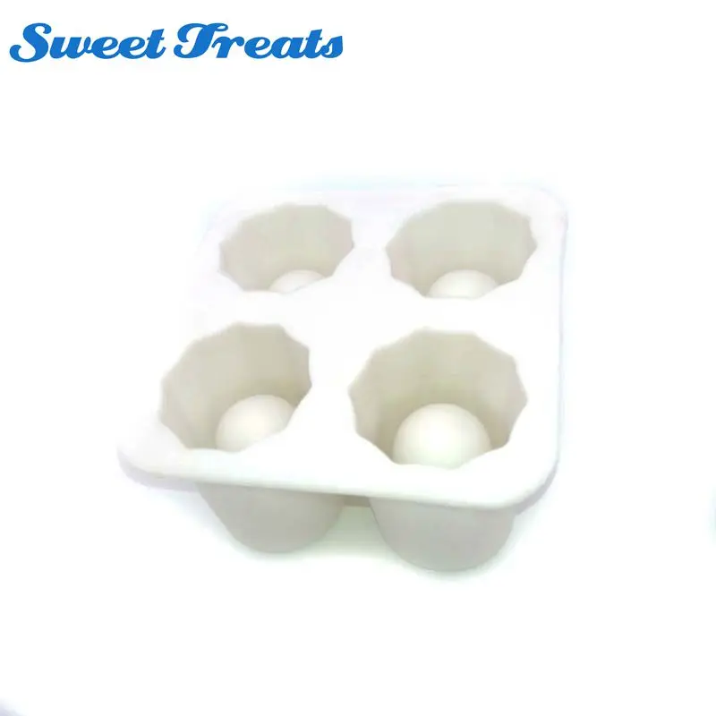 Резиновые кубики для льда в форме 4 чашек Sweettreats|ice tray|ice cube trayice shot tray |