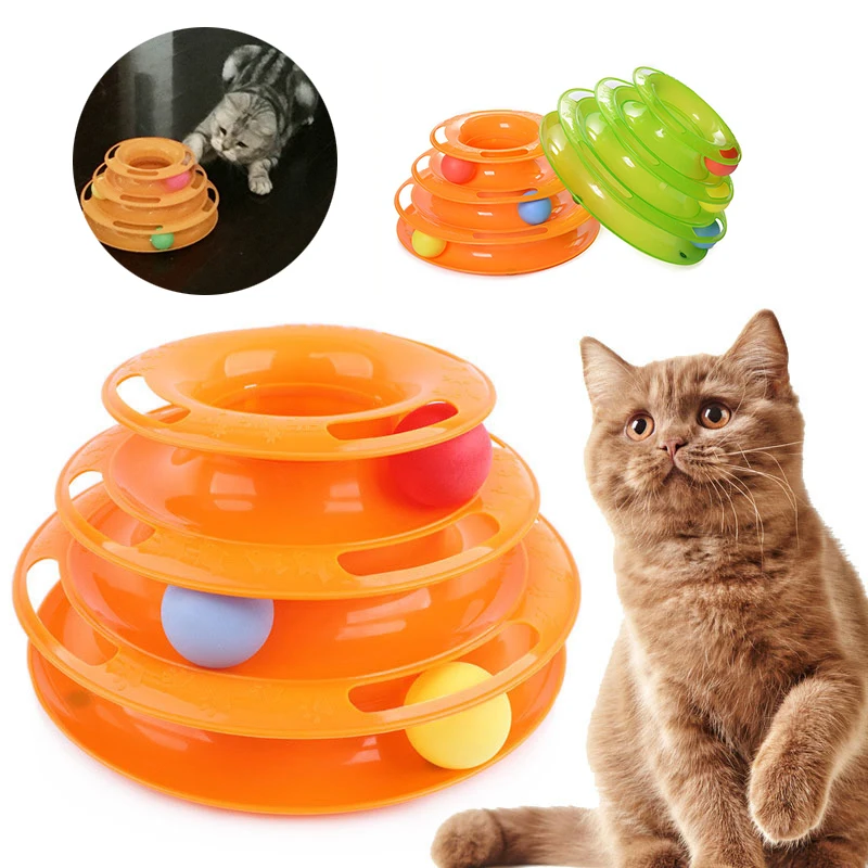 Three Levels Cat Tower Tracks Fun Cat Game Intelligence Triple Play Disc Cat For Toy Balls Track Tower for Cats Drop Shipping
Three Levels Cat Tower Tracks Fun Cat Game Intelligence Triple Play Disc Cat For Toy Balls Track Tower for Cats Drop Shipping