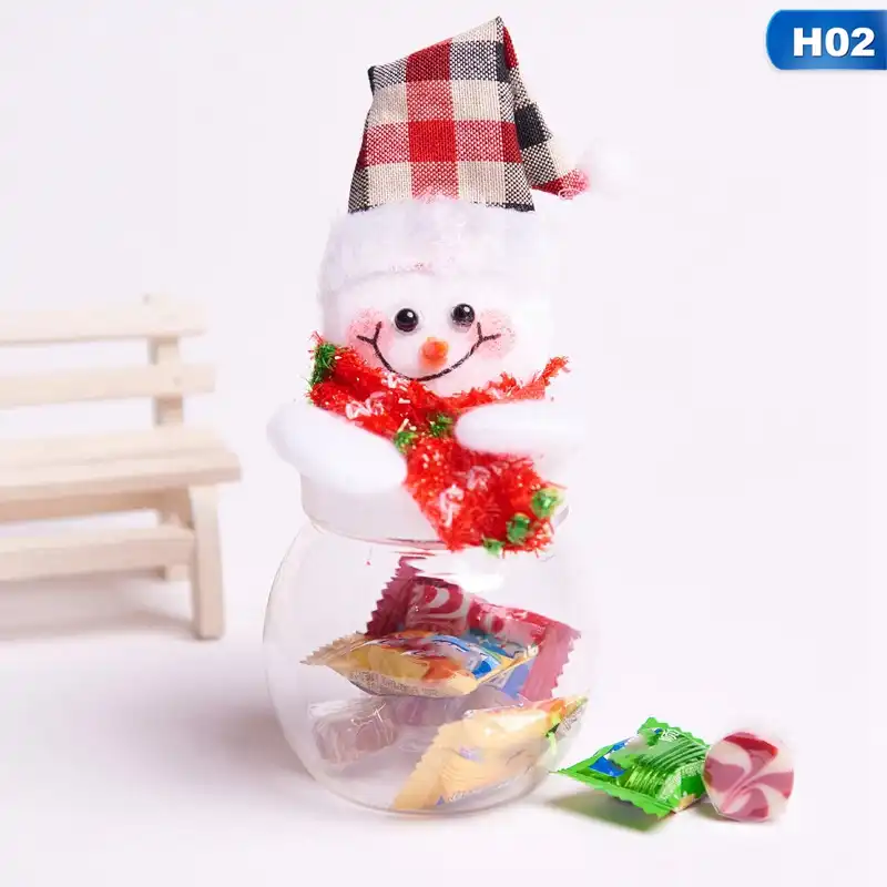 2019 christmas candy sealed cans storage candy jar can xmas