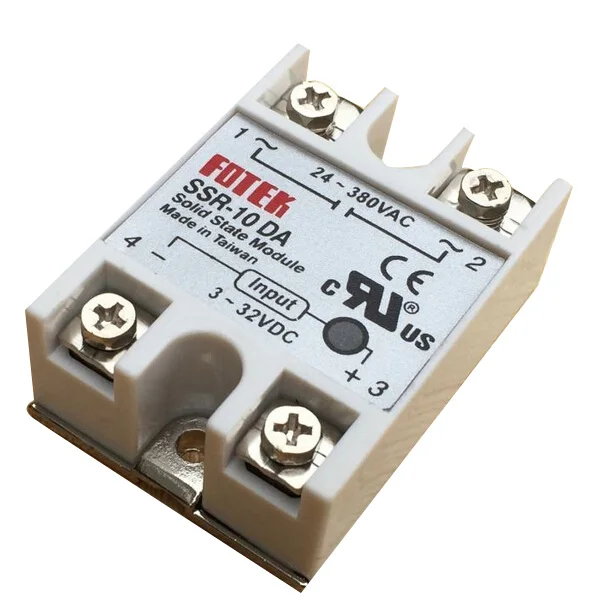 Твердотельные реле SSR-10DA 3-32 V/DC 24-380VAC выход ж/крышка 10A | Дом и сад