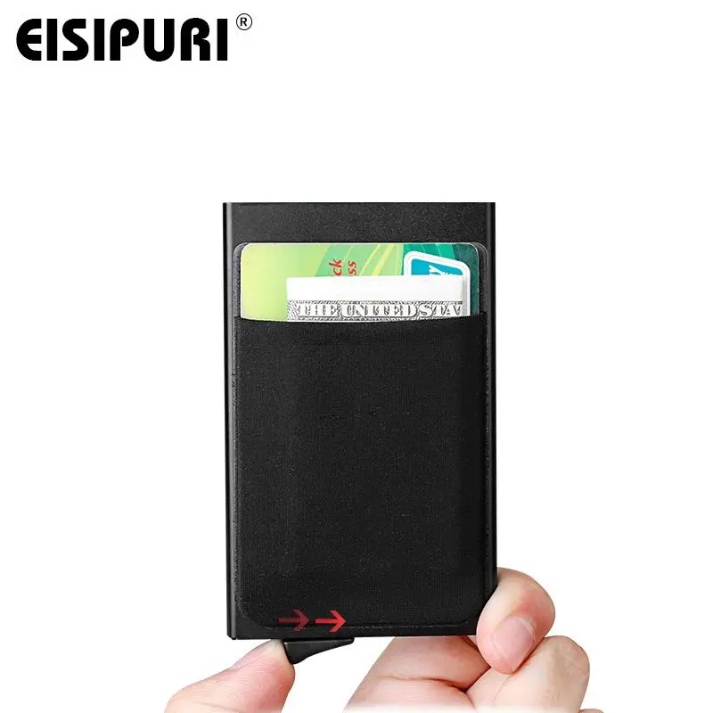 Мужской алюминиевый кошелек с задним карманом держатель для ID карты блокировка