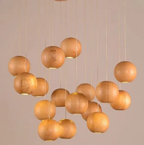 Nordic Wood Art Round Ball Droplight Modern LED Pendant Light Fixtures For Dining Room Bar Hanging Lamp Indoor Lighting
Nordic Wood Art Round Ball Droplight Modern LED Pendant Light Fixtures For Dining Room Bar Hanging Lamp Indoor Lighting
