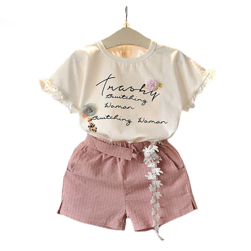 Baby Girls Clothes 2018 New Summer Wear Children's Wear Short Sleeve Loose T-shirt + Shorts Girls Two-piece Suit
Baby Girls Clothes 2018 New Summer Wear Children's Wear Short Sleeve Loose T-shirt + Shorts Girls Two-piece Suit