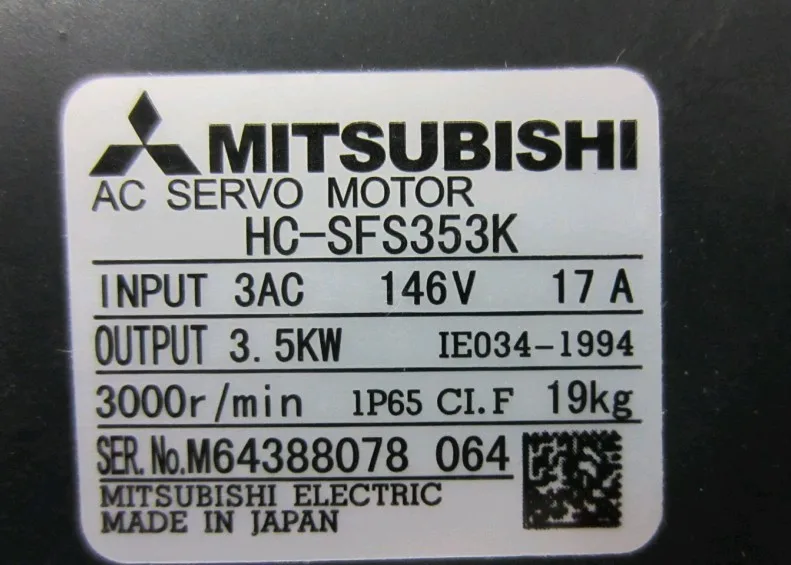 NEW&ORIGINAL MIT HC-SFS353K SERVO MOTOR HC-SFS353K