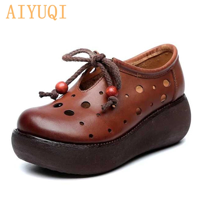 AIYUQI Women platform sandals 2019 new summer women sandals genuine leather retro breathable hole shoes women
AIYUQI Women platform sandals 2019 new summer women sandals genuine leather retro breathable hole shoes women