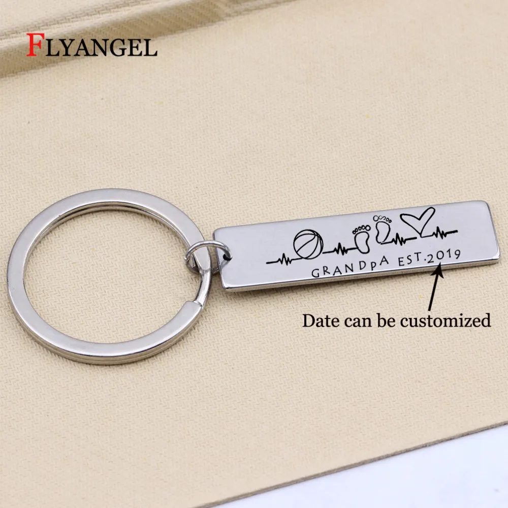 Customized Date Keyring Stainless Steel Grandfather Keychain Engraved Child Footprint Heart Grandpa Key Chain Jewelry Gift
Customized Date Keyring Stainless Steel Grandfather Keychain Engraved Child Footprint Heart Grandpa Key Chain Jewelry Gift