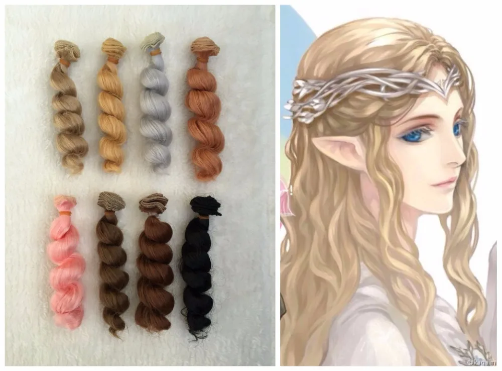 Whole Sale Thick 15cm BJD SD Doll Wigs for Ye Luoli Chole 1/3 1/4 1/6 Loose Wave Colorful Wigs/hairs Kids Toys | Игрушки и хобби