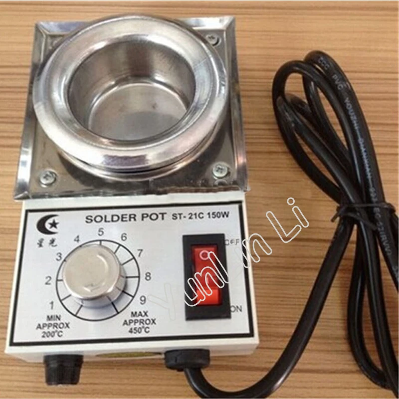 150W Solder Pot Temperature Controlled Soldering Desoldering Bath 220V 50mm ST-21C 450 Degree Max High Quality
150W Solder Pot Temperature Controlled Soldering Desoldering Bath 220V 50mm ST-21C 450 Degree Max High Quality