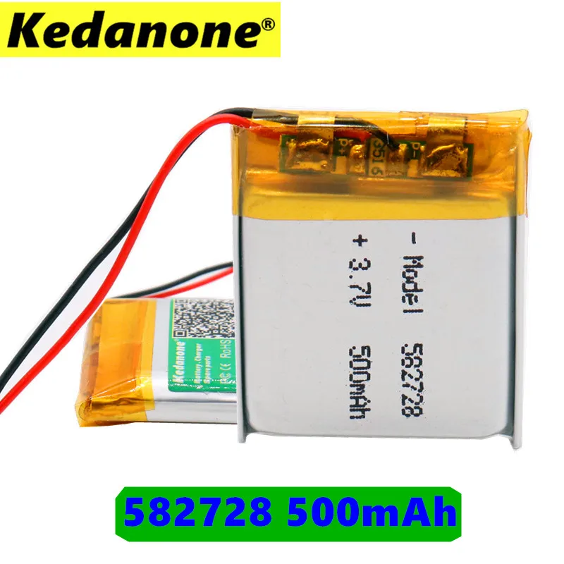 Kedanone 582728 3.7V 500mAh Rechargeable li-Polymer Li-ion Battery For Q50 G700S K92 G36 Y3 Children's smart watches mp3
Kedanone 582728 3.7V 500mAh Rechargeable li-Polymer Li-ion Battery For Q50 G700S K92 G36 Y3 Children's smart watches mp3
