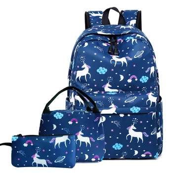 3pcs/set Women Unicorn Printing Backpack Student Book Bag with Lunch Box Bags Laptop Bagpack Lady School Bag for Teenager Girls
3pcs/set Women Unicorn Printing Backpack Student Book Bag with Lunch Box Bags Laptop Bagpack Lady School Bag for Teenager Girls