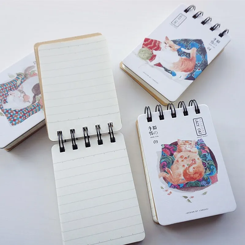 Lazy Cat" Cute Pocket Notebook Mini Diary Hand Memo Pad Study Journal Coil Spiral
Lazy Cat" Cute Pocket Notebook Mini Diary Hand Memo Pad Study Journal Coil Spiral