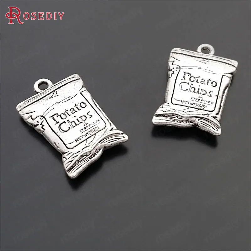 (29604)10PCS 25x16MM Antique Style Zinc Alloy Potato Chips Pendants Diy Jewelry Findings Accessories Wholesale | Украшения и