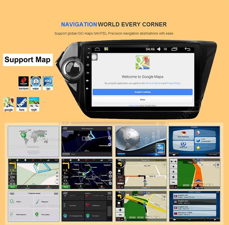 Android 7.1.1 10.1 Inch Car DVD GPS Video Player For KiaRioK2 2012- WIFI USB Radio Navigation 2G RAM 16 ROM Quad Core 1.6GHZ