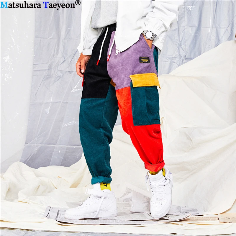 2019 Hip Hip Pants Vintage Color Block Patchwork Corduroy Cargo Harem Pant Streetwear Harajuku Jogger Sweatpant Cotton Trousers
2019 Hip Hip Pants Vintage Color Block Patchwork Corduroy Cargo Harem Pant Streetwear Harajuku Jogger Sweatpant Cotton Trousers