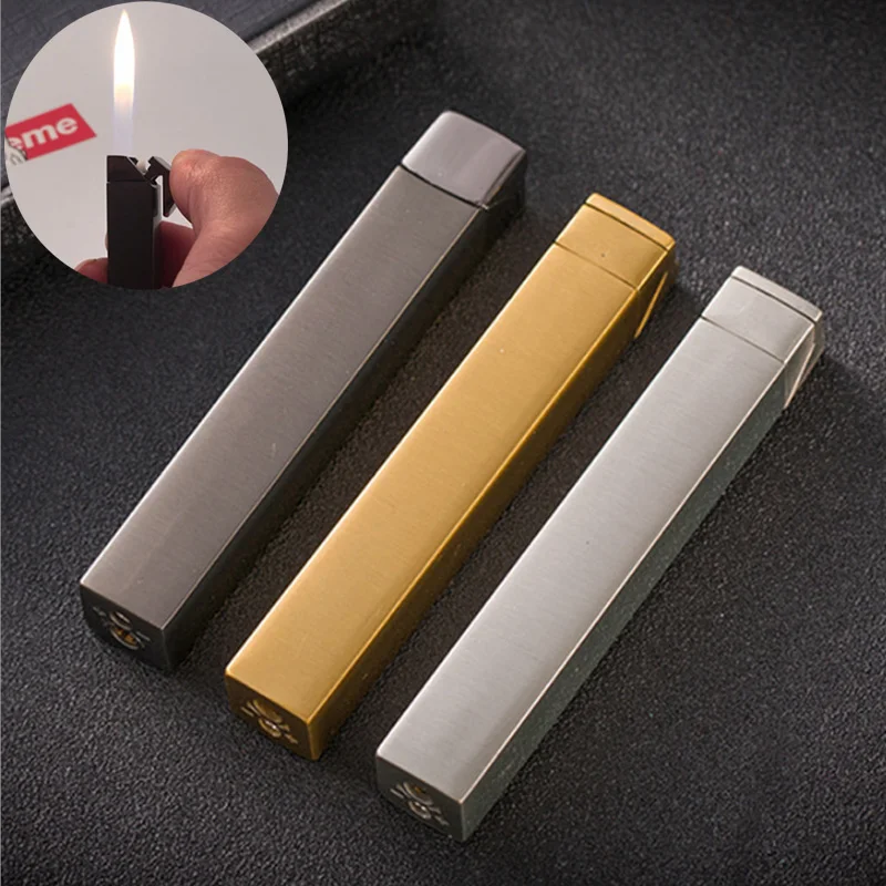 2018 New Fashion Flame Lighter Metal Cigarette Lighters Square Bar Inflatable Gas Butane Cigar Lighter Torch
2018 New Fashion Flame Lighter Metal Cigarette Lighters Square Bar Inflatable Gas Butane Cigar Lighter Torch