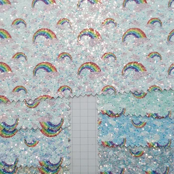 91x134cm Synthetic Leather, Printed Rainbow Glitter Leather Fabric DIY accessories P1921
91x134cm Synthetic Leather, Printed Rainbow Glitter Leather Fabric DIY accessories P1921