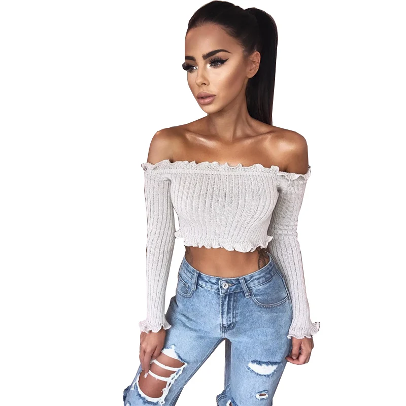 2018 New Tank Tops Sexy Off Shoulder Ruffles Ruched Knit Crop Top Women Short Tees Casual Streetwear 90s Basic Camis
2018 New Tank Tops Sexy Off Shoulder Ruffles Ruched Knit Crop Top Women Short Tees Casual Streetwear 90s Basic Camis