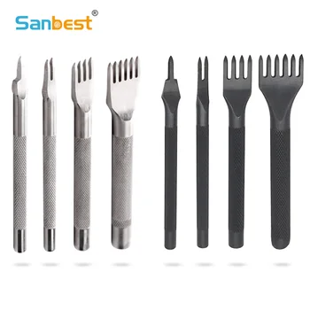 Sanbest 4pcs Leather Craft Tools Steel Leather Stitching Hole Punches 1 2 4 6 Prong Diamond Point Chisel AT00006
Sanbest 4pcs Leather Craft Tools Steel Leather Stitching Hole Punches 1 2 4 6 Prong Diamond Point Chisel AT00006