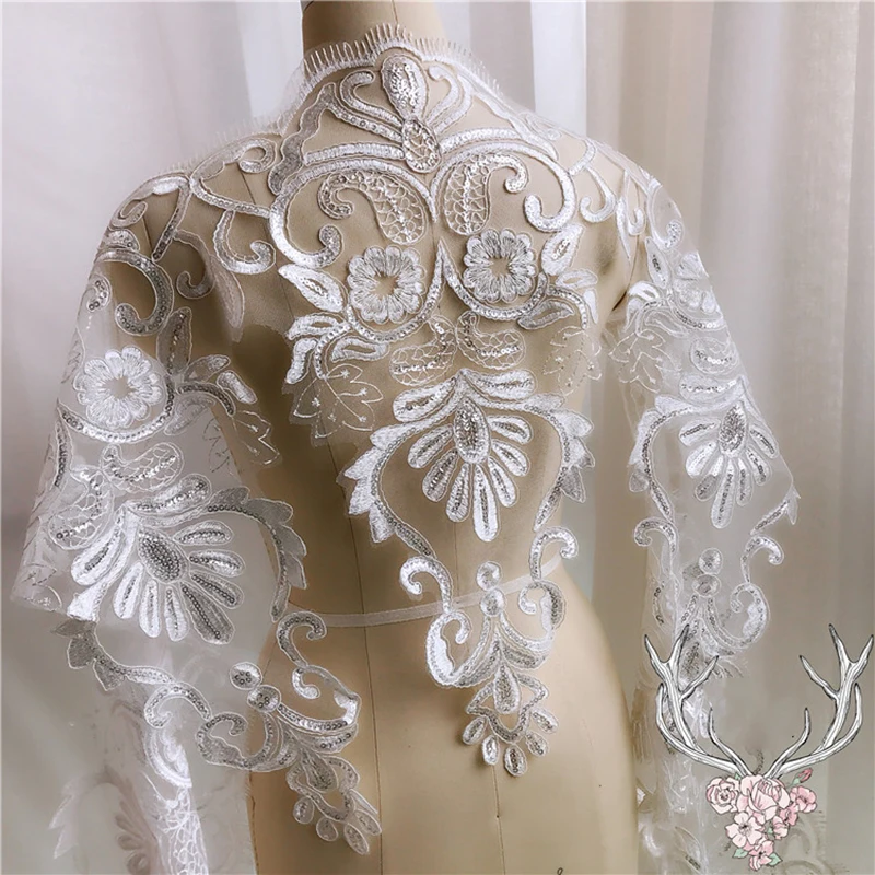 1-3Yards Embroidered Lace Trim Sequins Ribbon Edge Wedding Applique DIY Sewing Craft For Bridal Garment Accessories Wedding Veil
1-3Yards Embroidered Lace Trim Sequins Ribbon Edge Wedding Applique DIY Sewing Craft For Bridal Garment Accessories Wedding Veil