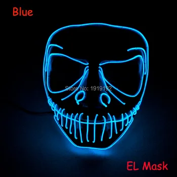 Energy saving EL cold night flickering mask Offer 360 degree lighting Mask with DC-3V Sound Activated For Halloween party props
Energy saving EL cold night flickering mask Offer 360 degree lighting Mask with DC-3V Sound Activated For Halloween party props