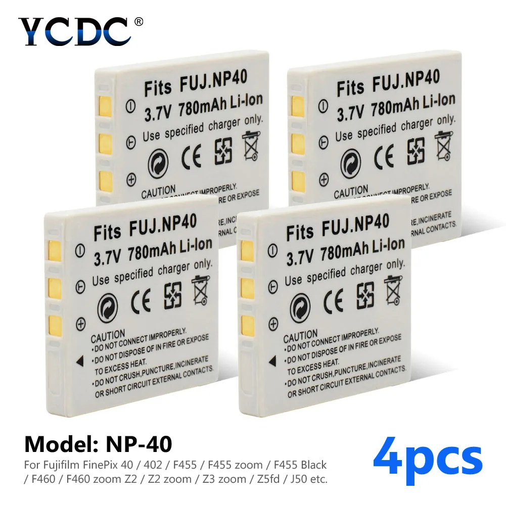 1/2/4pcs Premium NP-40 Lithium ion 780mAh 3.7V Rechargeable Digital Batteries For Fuji Single Lens Reflex F402 F455 F460 F480
1/2/4pcs Premium NP-40 Lithium ion 780mAh 3.7V Rechargeable Digital Batteries For Fuji Single Lens Reflex F402 F455 F460 F480