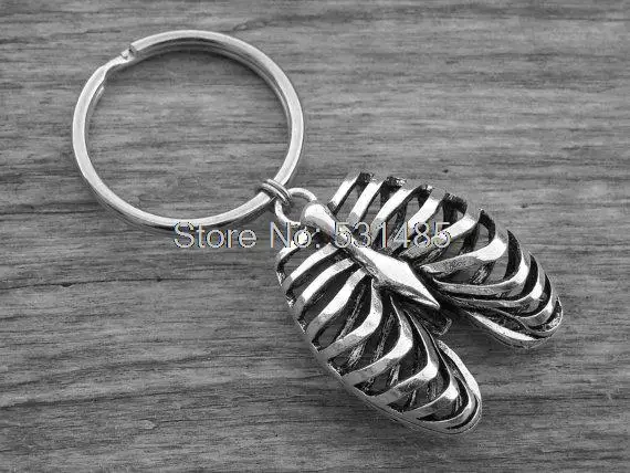 12pcs Silver Ribcage Keychain Rib Cage Key Chain Gothic Goth Keyring Skeleton Bones Skeletal Anatomical Ribs Anatomy
12pcs Silver Ribcage Keychain Rib Cage Key Chain Gothic Goth Keyring Skeleton Bones Skeletal Anatomical Ribs Anatomy