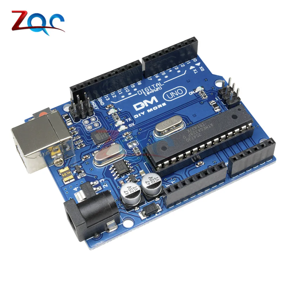 Плата MEGA328P CH340G CH340 ATMEGA16U2 микроконтроллер I/O ISP Buzzer для Arduino UNO R3 постоянный ток 3 В/5
