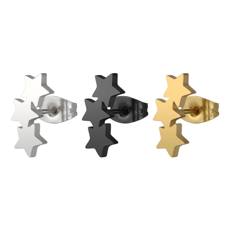 DoreenBeads Titanium Steel Fashion Stud Earring Silver Black Three Stars Concise Gift For Men Trendy Accessories,1 Piece 2018
DoreenBeads Titanium Steel Fashion Stud Earring Silver Black Three Stars Concise Gift For Men Trendy Accessories,1 Piece 2018