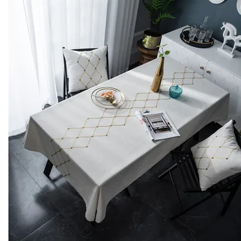 Nordic Linen Diamond Geometric Embroidery Waterproof Tablecloth Rectangular Dining Table Cloth Golden leaves Square Table Cover
Nordic Linen Diamond Geometric Embroidery Waterproof Tablecloth Rectangular Dining Table Cloth Golden leaves Square Table Cover