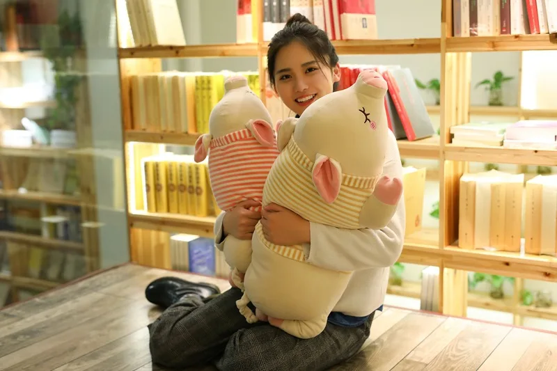 middle soft plush pig toy cute pink or yellow stripe cloth pig doll gift about 65cm 2484
middle soft plush pig toy cute pink or yellow stripe cloth pig doll gift about 65cm 2484