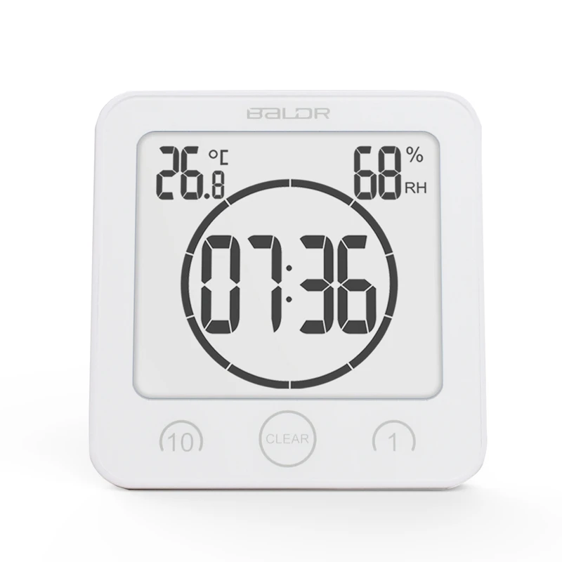 Waterproof Temperature Humidity Meter Digital Bathroom Wall Shower Clock Timer Kitchen Thermometer Hygrometer Countdown Alarm
Waterproof Temperature Humidity Meter Digital Bathroom Wall Shower Clock Timer Kitchen Thermometer Hygrometer Countdown Alarm