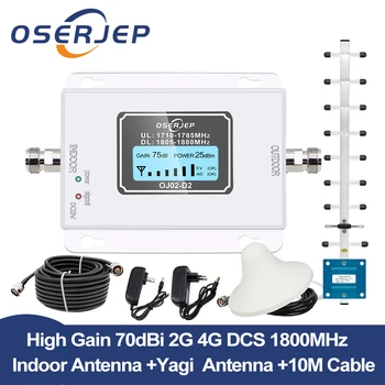 GSM LTE 1800 LCD 70dB 2g 4g Cell Phone Signal Repeater DCS 1800MHz Mobile Amplifier GSM Signal Booster + Yagi /Ceiling Antenna
GSM LTE 1800 LCD 70dB 2g 4g Cell Phone Signal Repeater DCS 1800MHz Mobile Amplifier GSM Signal Booster + Yagi /Ceiling Antenna