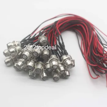 10-100pcs 5mm 12V colorful pre-wired LED Metal Indicator Pilot Dash Light Lamp Wire Leads
10-100pcs 5mm 12V colorful pre-wired LED Metal Indicator Pilot Dash Light Lamp Wire Leads