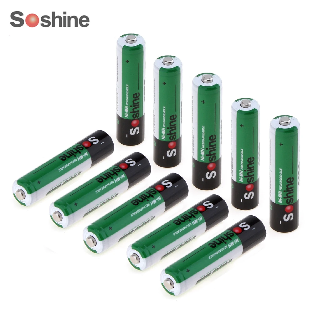 10pcs/set Soshine 1.2V Ni-MH AAA 1100mAh Rechargeable Battery + 5pc Portable Battery Box for Toys / Camera
10pcs/set Soshine 1.2V Ni-MH AAA 1100mAh Rechargeable Battery + 5pc Portable Battery Box for Toys / Camera