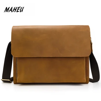 MAHEU Famous New Fashion Men Shoulder Bag 100% Genuine Leather Yellow Brown Cowskin Crossbody Cover Bags Ipad Bag Brand Luxury
MAHEU Famous New Fashion Men Shoulder Bag 100% Genuine Leather Yellow Brown Cowskin Crossbody Cover Bags Ipad Bag Brand Luxury