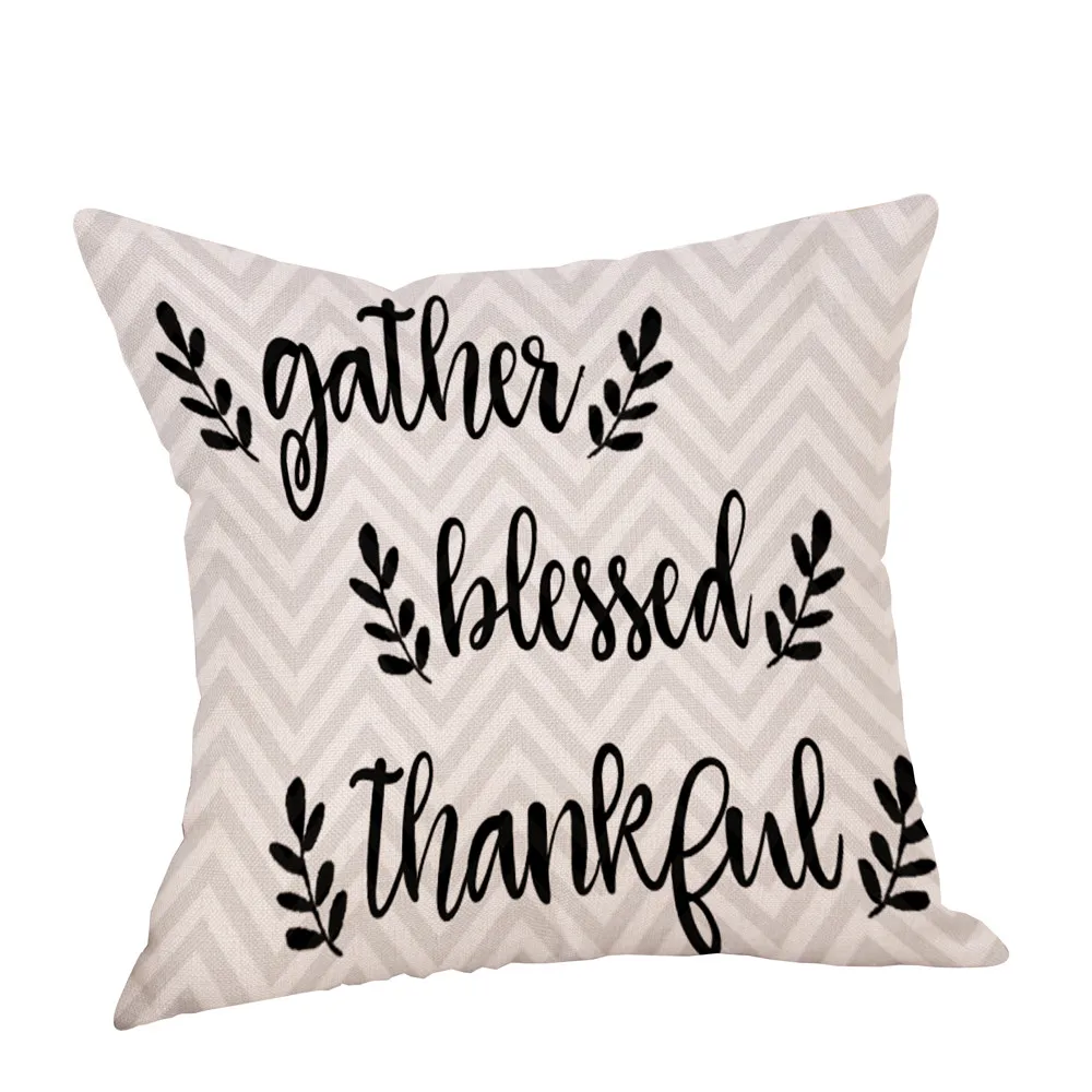 Pillow Case Cover Square 45cm*45cm Linen Pillow Cases Bedding Happy Thanksgiving Home Sofa Bed Decor Square Cushion Cover L529
Pillow Case Cover Square 45cm*45cm Linen Pillow Cases Bedding Happy Thanksgiving Home Sofa Bed Decor Square Cushion Cover L529