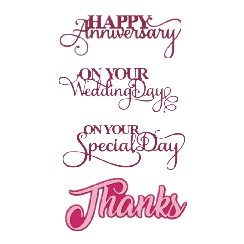 Happy Anniversary On You Wedding Day Thanks New 2019 Metal Cutting Dies for DIY Scrapbooking Crafts Paper Paper Card Making Dies
Happy Anniversary On You Wedding Day Thanks New 2019 Metal Cutting Dies for DIY Scrapbooking Crafts Paper Paper Card Making Dies