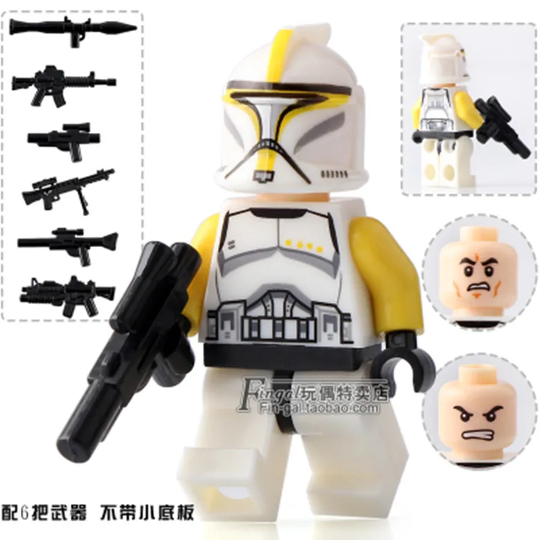 30pcs/lot STAR WARS Wolfpack Clone Trooper Commander Fox Clone Trooper Captain Rex compatible Mini toy building block
30pcs/lot STAR WARS Wolfpack Clone Trooper Commander Fox Clone Trooper Captain Rex compatible Mini toy building block